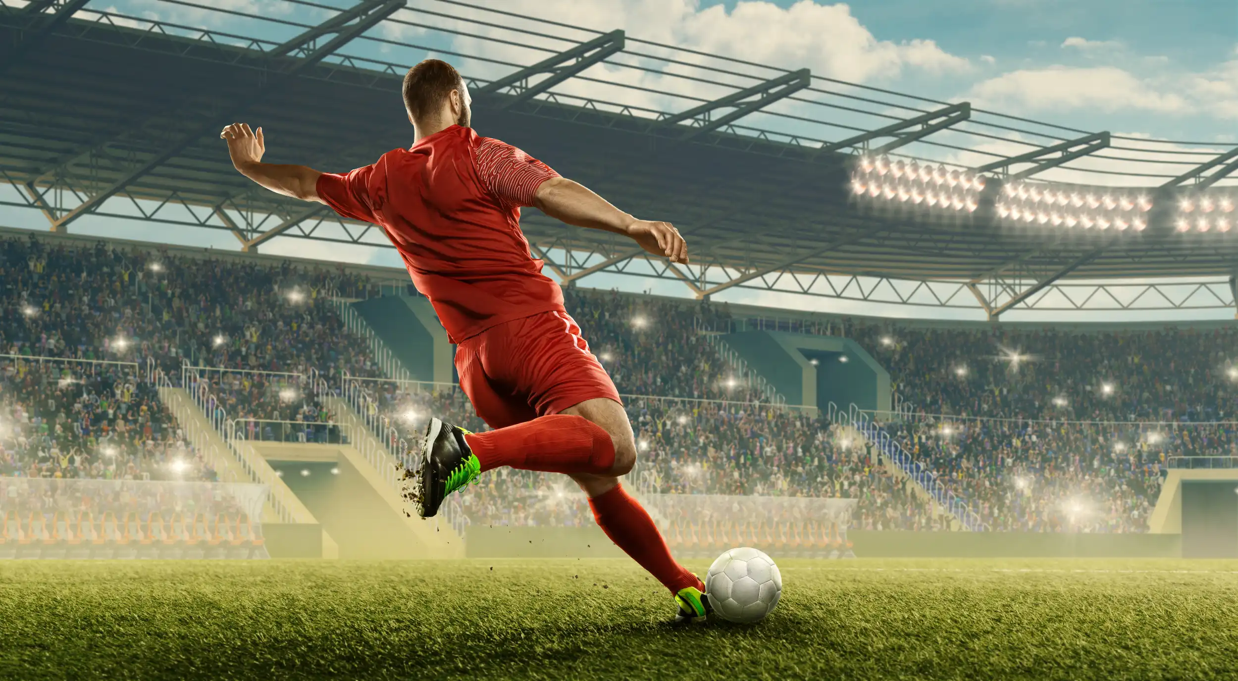 Soccer player in action